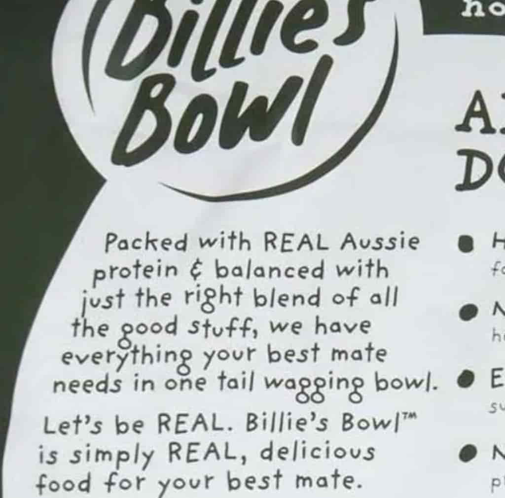 Billie's Bowl Dog Food Review 3 Billie's Bowl review (available at Pet Stock)